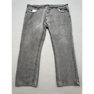 Rocawear Jeans Men's 46x28 Gray Charcoal Wash Straight Leg High Rise Streetwear